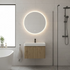 Alfa 500mm Wall Hung Basin Unit & Basin - Textured Oak