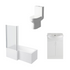 Alfie Shower Bath Suite 1700mm Left Hand Bath