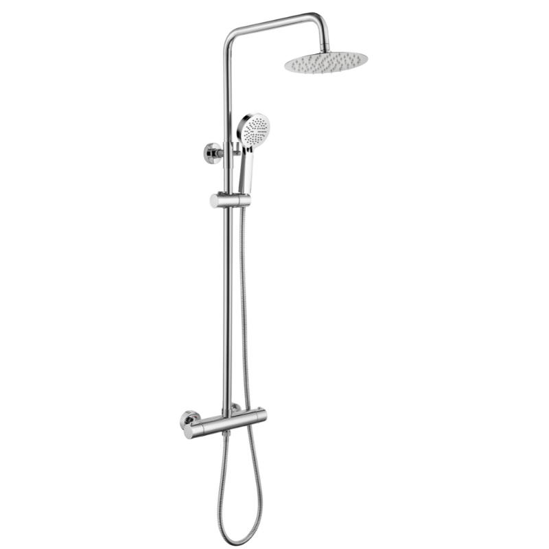 amalia thermostatic bar mixer shower with round handset overhead, Alessio, Mixer Showers, Showers, 1