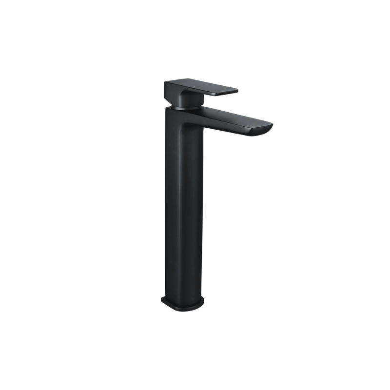 Antonio Black Matt Mono Tall Basin Mixer Tap