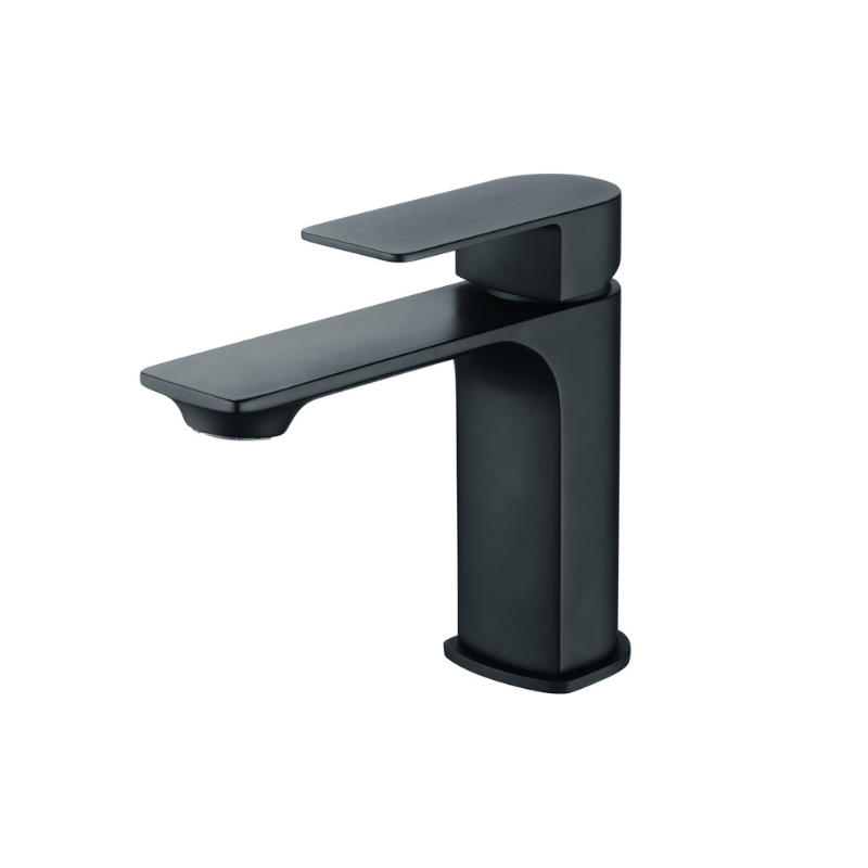 Amo Matt Black Basin Mixer Tap & Waste