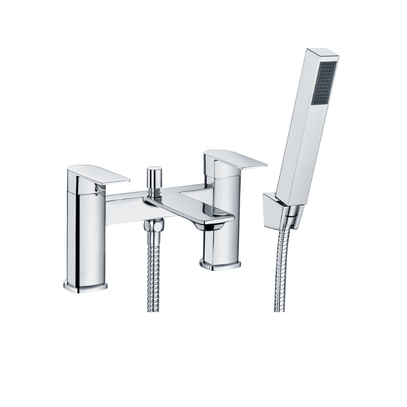 Amo Chrome Bath Filler Tap with Shower Mixer Kit