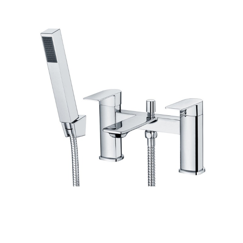 Amo Chrome Bath Filler Tap with Shower Mixer Kit