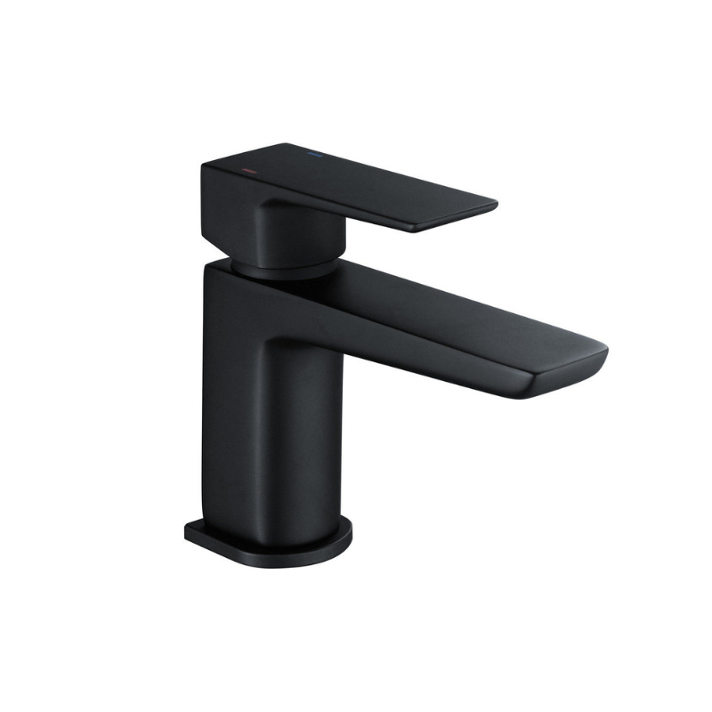 Antonio Black Matt Mono Cloakroom Basin Tap & Waste