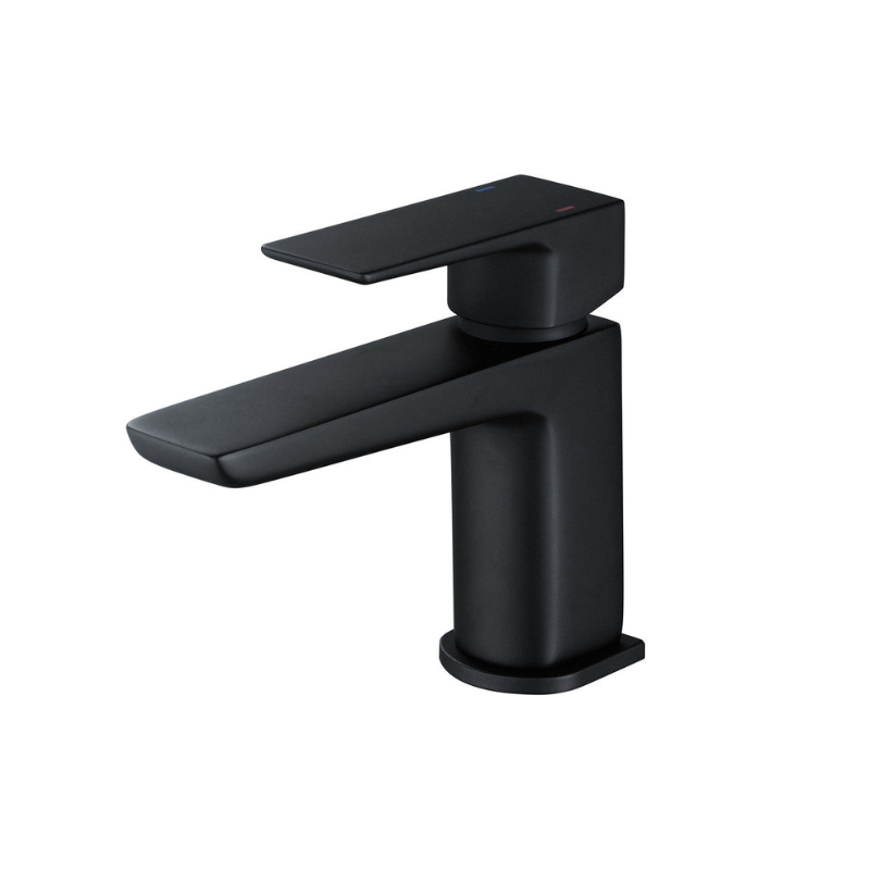 Antonio Black Matt Mono Cloakroom Basin Tap & Waste