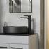 antonio black matt mono tall basin mixer tap, Alessio, Black Basin Taps, Cloakroom Basin Taps, Taps, 2
