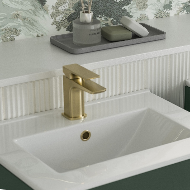antonio brushed brass mono cloakroom basin mixer tap, Alessio, Brushed Brass Basin Taps, Taps, 3
