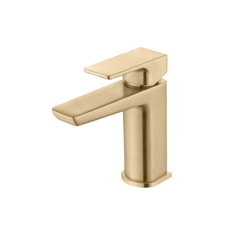 Antonio Brushed Brass Mono Basin Mixer Tap & Waste