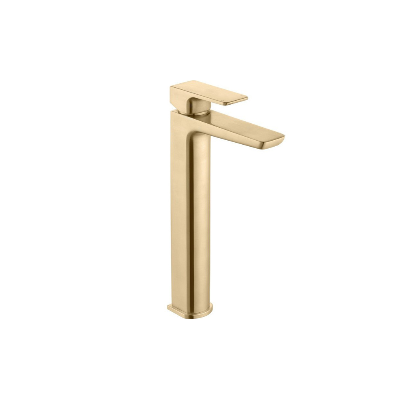 Antonio Brushed Brass Mono Tall Basin Mixer Tap