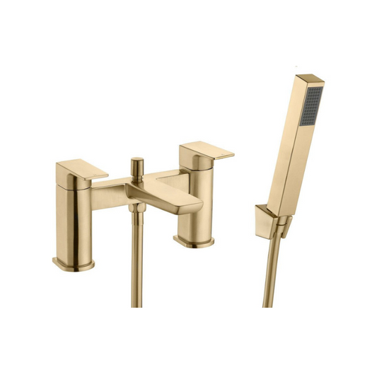 Antonio Brushed Brass Bath Filler Tap with Shower Mixer