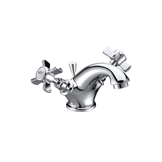 aria basin mixer tap and waste, Alessio, Chrome Basin Taps, Taps, 1