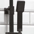 lunar black square rigid riser shower, Scudo, Mixer Showers, Showers, 4