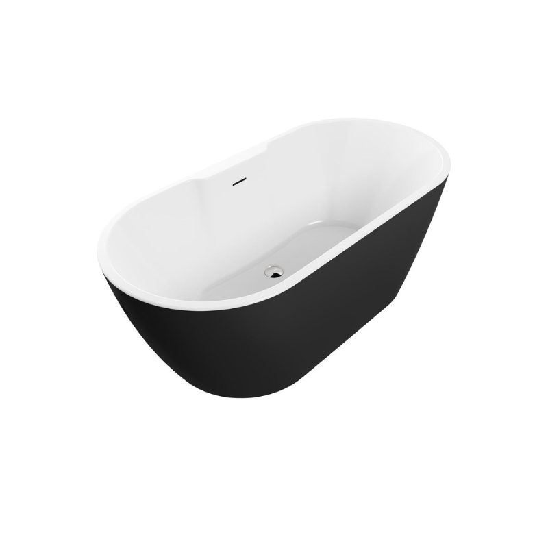 Bellance Freestanding Bath 1655x745x580mm - Black