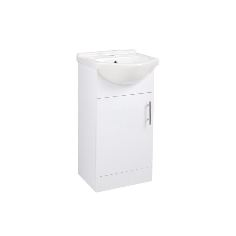 Benito 450mm Basin Unit & Basin - White Gloss