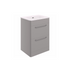 bianca 610mm 2 drawer floor unit basin grey gloss, Alessio, Sink Vanity Unit, Basin Unit, 2