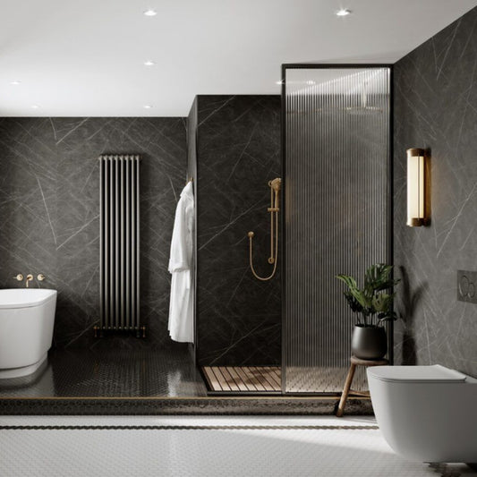 Multipanel Black Pertra Linda Barker Wet Wall Shower Panel