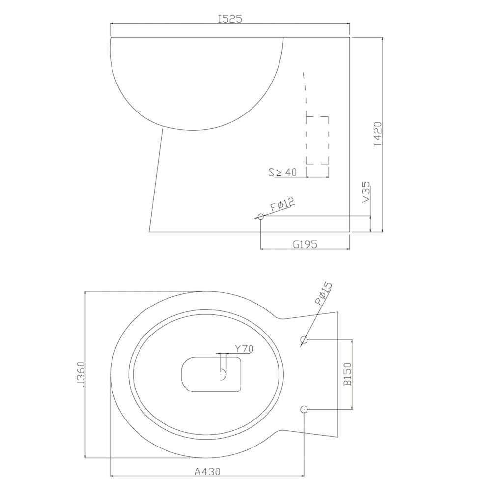 Pronto Back to Wall Pan & Seat