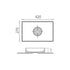 scudo stance 420mm x 270mm x 110mm countertop basin white, Scudo, Basin, Counter Top Bowl, 4