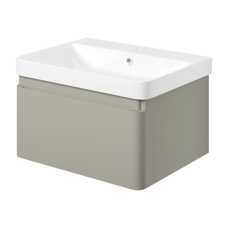 calpe 600mm wall hung basin unit basin matt latte, Alessio, Wall Hung Vanity Unit, 4