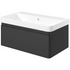 calpe 800mm wall hung basin unit basin matt black, Alessio, Wall Hung Vanity Unit, 4