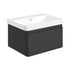 Calpe 600mm Basin Unit & Close Coupled WC Pack - Matt Black Brushed Brass Finishes