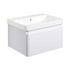 Calpe 600mm Basin Unit & Close Coupled WC Pack - Matt White Brushed Brass Finishes
