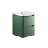 calvino 500mm 2 drawer wall hung basin unit matt sage green, Alessio, Wall Hung Vanity Unit, 5