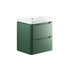 calvino 600mm 2 drawer wall hung basin unit matt sage green, Alessio, Wall Hung Vanity Unit, 5