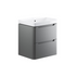 calvino 600mm 2 drawer wall hung basin unit matt grey, Alessio, Wall Hung Vanity Unit, 7