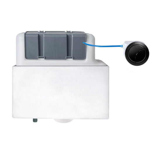 Concealed Cistern & Matt Black Button (Bottom Inlet)