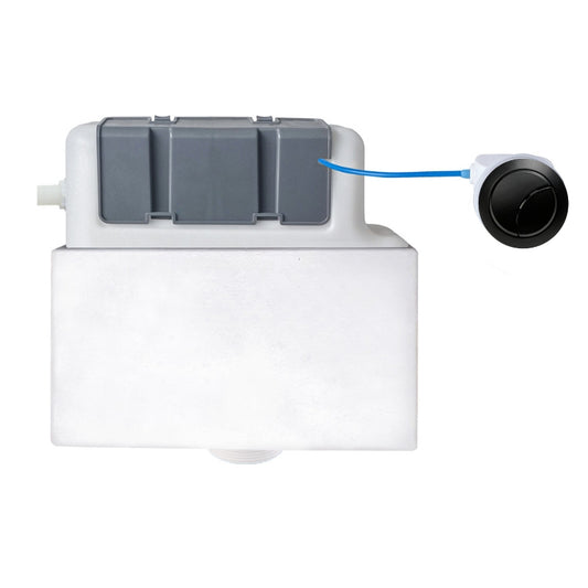 Concealed Cistern & Matt Black Button (Side Inlet)