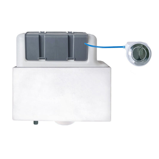 Alessio Concealed Cistern And Chrome Button (Bottom Inlet)