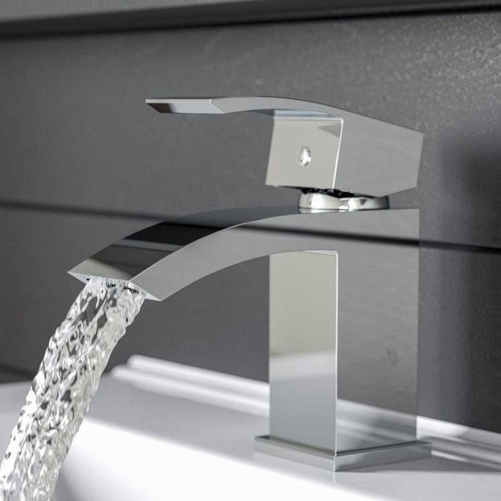 Cira Chrome Mono Cloakroom Basin Mixer Tap & Waste