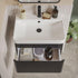 calpe 500mm wall hung basin unit basin matt black, Alessio, Wall Hung Vanity Unit, 4