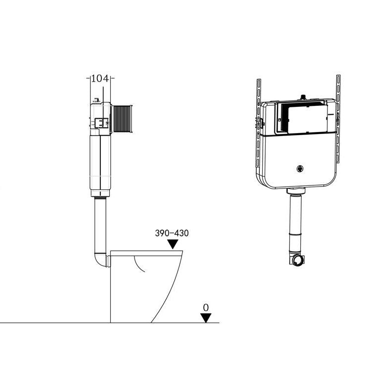 Alessio Slim Concealed Cistern