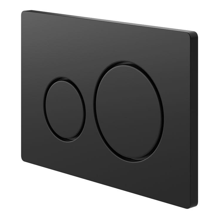 Alessio Round Push Button Flush Plate - Black