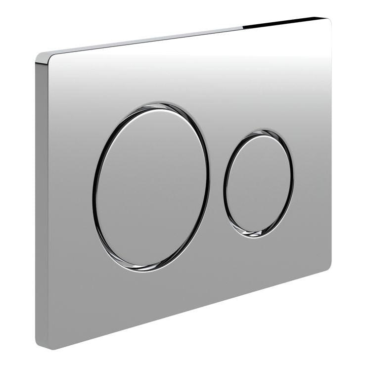 Alessio Round Push Button Flush Plate - Chrome