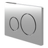Alessio Round Push Button Flush Plate - Chrome