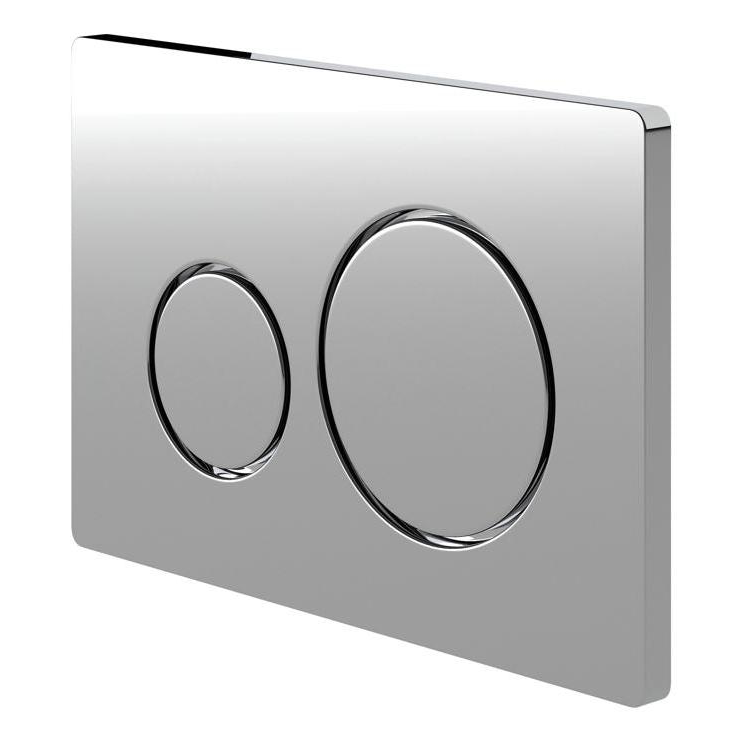 Alessio Round Push Button Flush Plate - Chrome