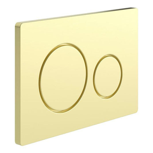 Alessio Round Push Button Flush Plate - Brushed Brass