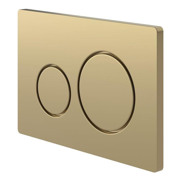 Alessio Round Push Button Flush Plate - Brushed Bronze