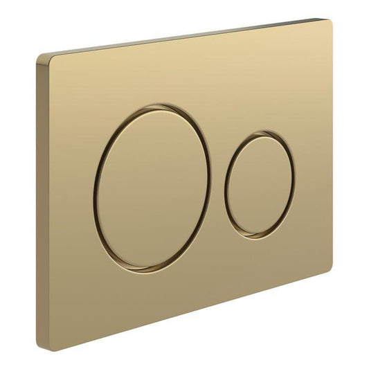 Alessio Round Push Button Flush Plate - Brushed Bronze