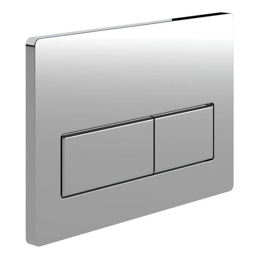 Alessio Rectangle Push Button Flush Plate - Chrome