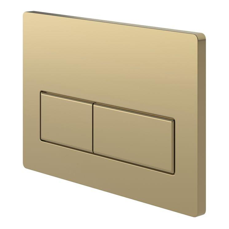 Alessio Rectangle Push Button Flush Plate - Brushed Bronze