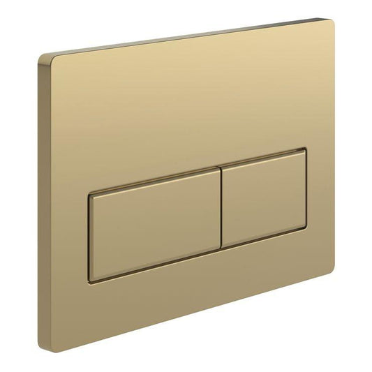 Alessio Rectangle Push Button Flush Plate - Brushed Bronze