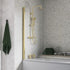 Single Straight Bath Screen - Brushed Brass