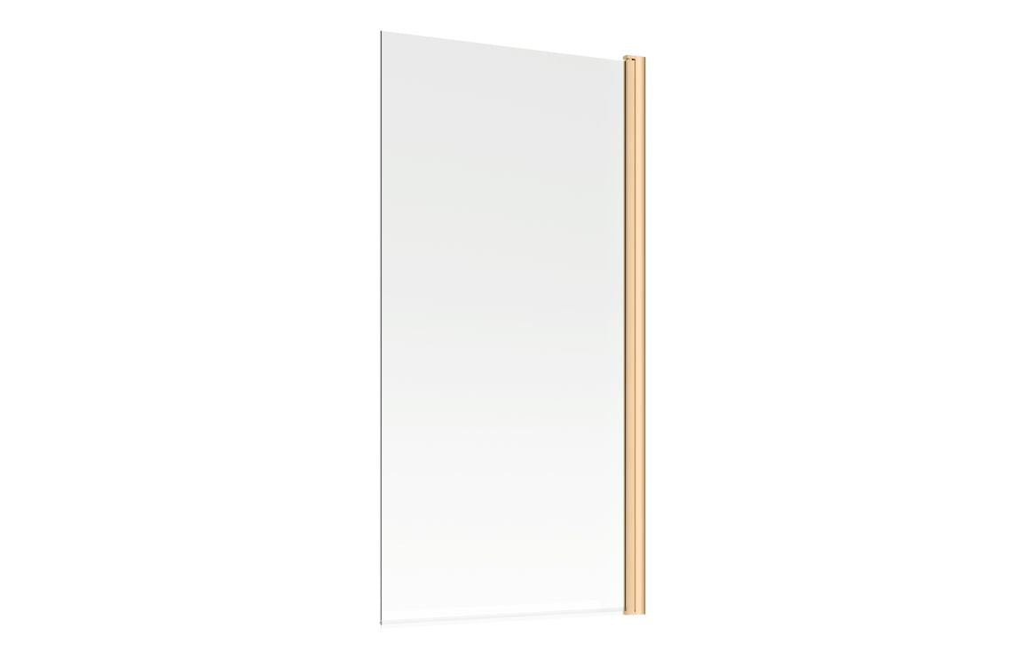 Square Straight Bath Screen - Brushed Brass