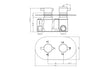 two outlet shower valve with riser overhead kit brushed brass, Alessio, Mixer Showers, Showers, 4