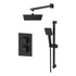 square concealed valve head arm shower pack matt black, Alessio, Mixer Showers, Shower Valves, Showers, 2