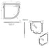 40mm Deluxe 1000x1000mm Quadrant Shower Tray & Waste